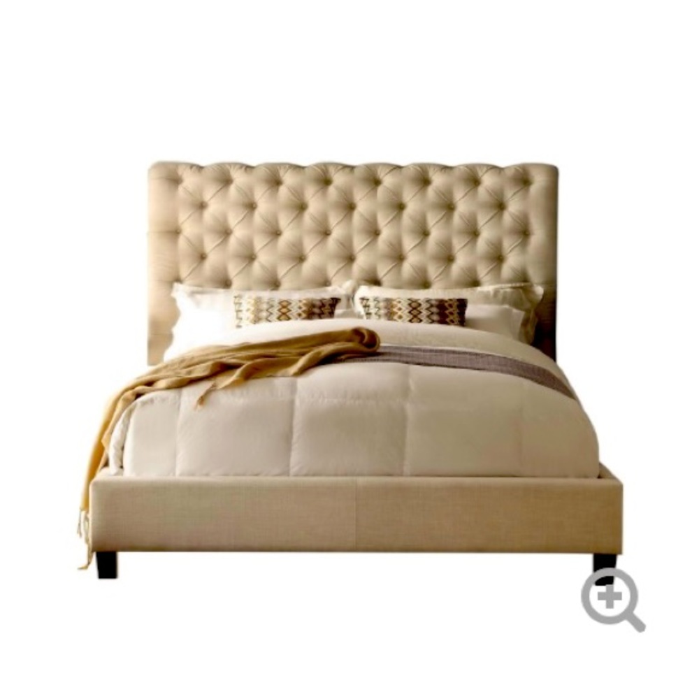 The bed is band new and still in box it’s a queen size bed